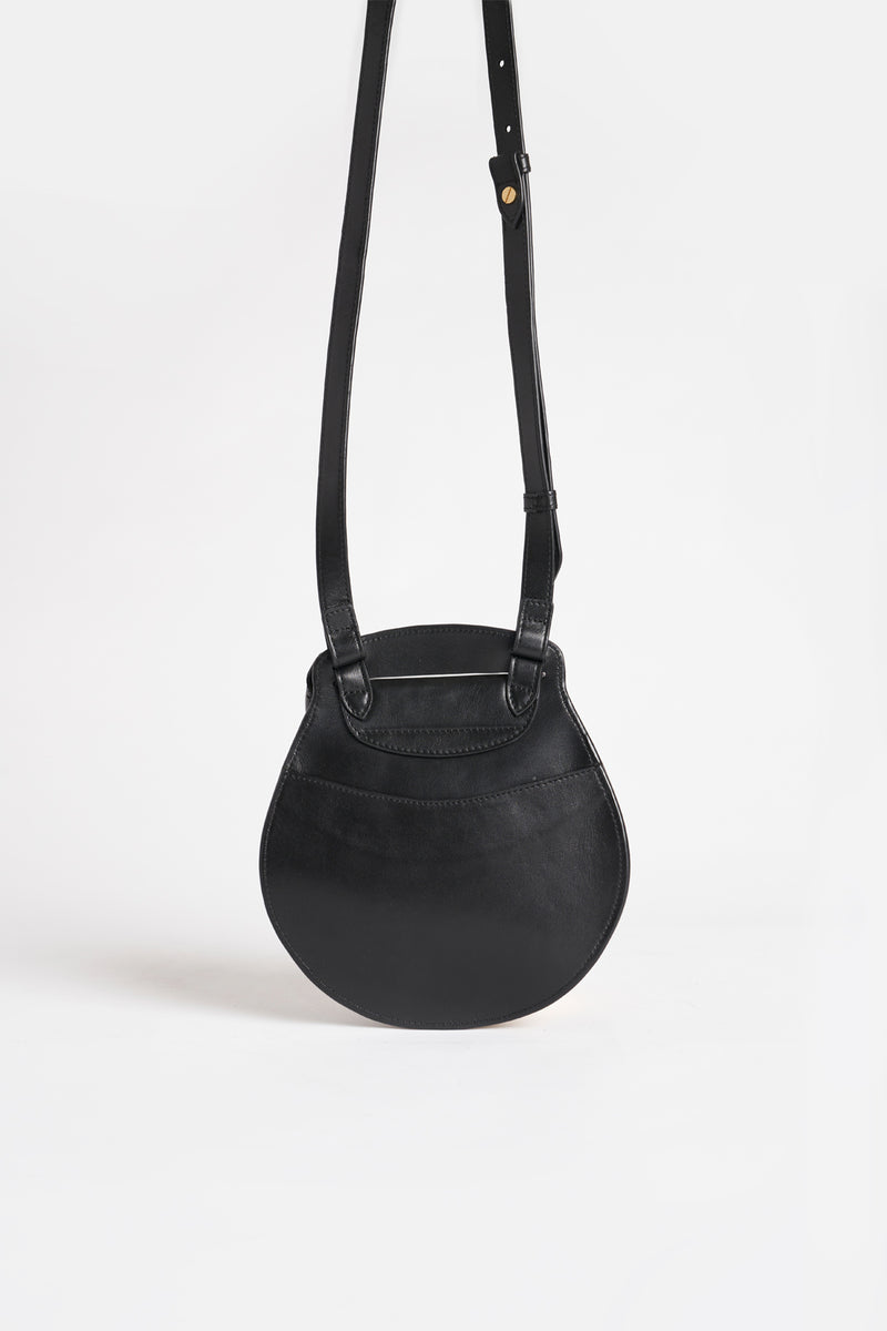 Leather Shell Bag - Black