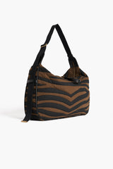 Quilted Moon Bag (L) - Tiger - Khaki
