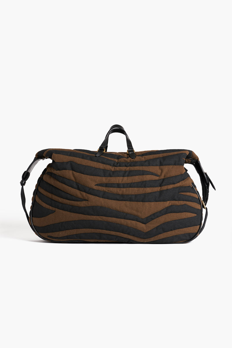 Quilted Moon Bag (L) - Tiger - Khaki