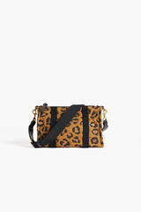 Quilted and Embroidered Cross Body Bag - Leonard - Black