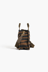 Quilted and Embroidered Nomade Bag - Tiger - Khaki