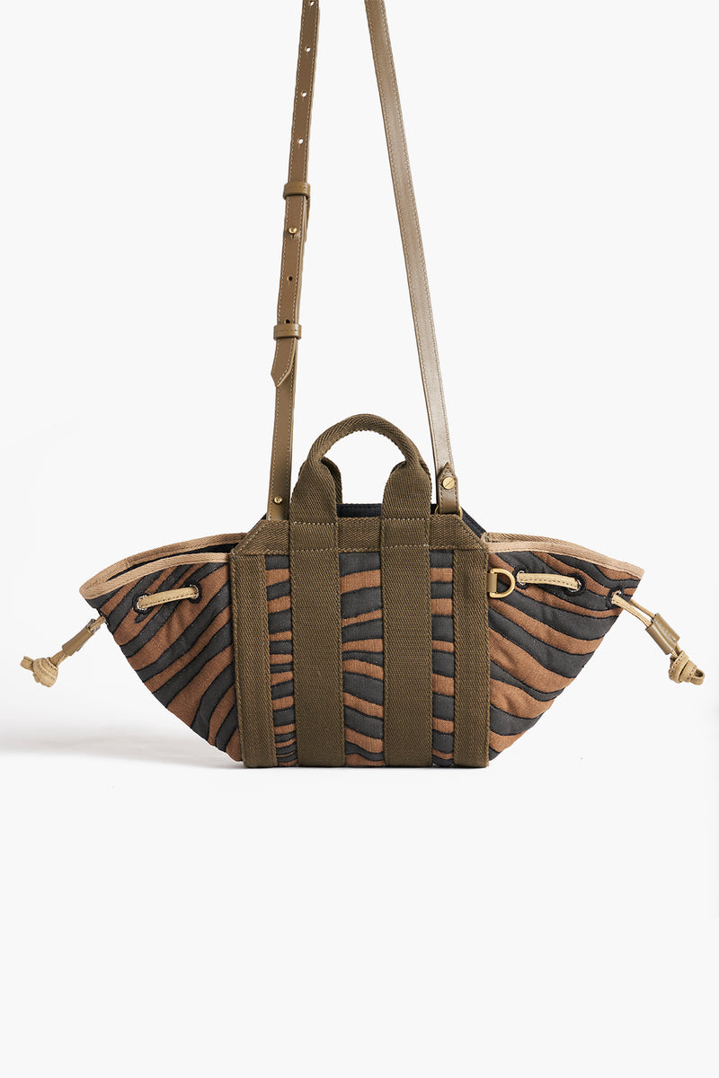 Quilted Strap Bag (M) - Tiger - Khaki
