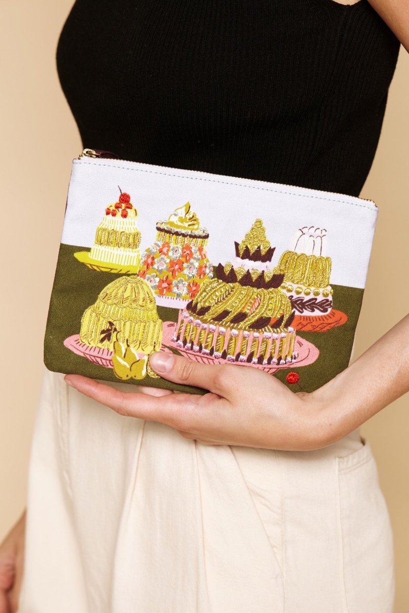 Embroidered Pouch - Pimlico - Red - Inoui Editions Europe
