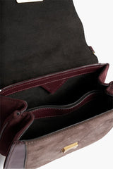 Leather Large Besace Bag - Burgundy - Inoui Editions Europe