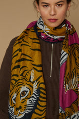Modal and Cashmere Scarf - Mantra - Pink - Inoui Editions Europe