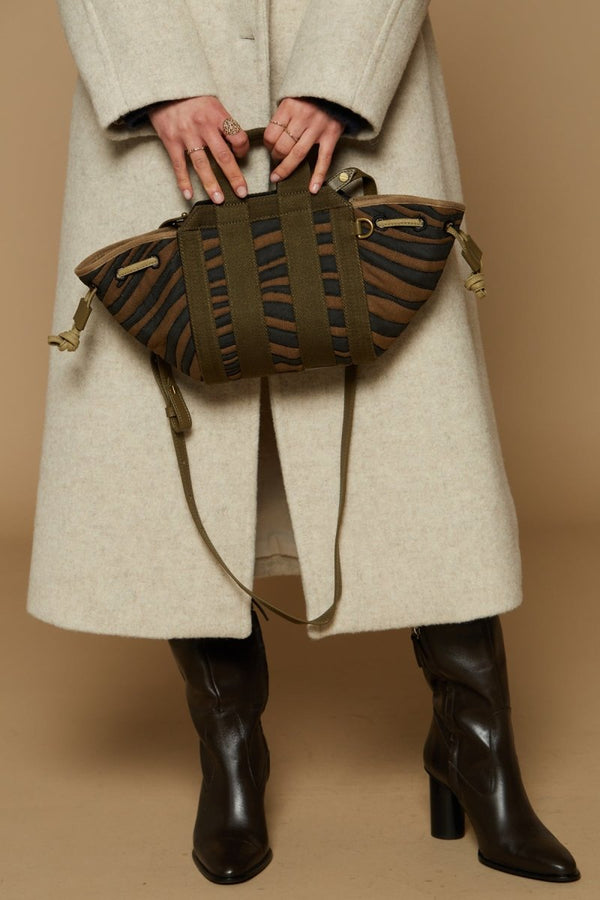 Quilted Strap Bag (M) - Tiger - Khaki - Inoui Editions Europe