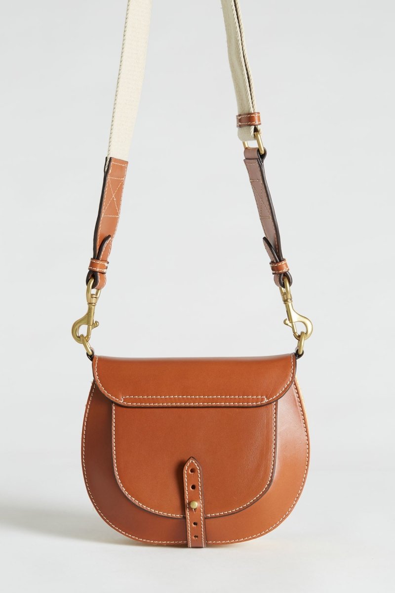 Vegetable Tanned Leather and Raffia Besace Bag - Moisson - Vegetal - Inoui Editions Europe