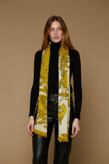 Wool and Cashmere Scarf - Noël - Golden Brown - Inoui Editions Europe