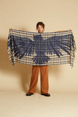 Wool and Cotton Scarf - Hedwige - Navy - Inoui Editions Europe