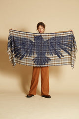 Wool and Cotton Scarf - Hedwige - Navy - Inoui Editions