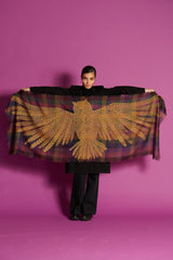 Wool and Cotton Scarf - Hedwige - Saffron - Inoui Editions