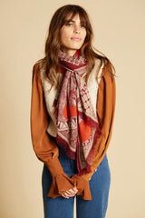 Wool Scarf - Barocco - Raspberry - Inoui Editions