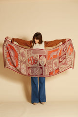 Wool Scarf - Barocco - Raspberry - Inoui Editions