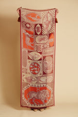 Wool Scarf - Barocco - Raspberry - Inoui Editions