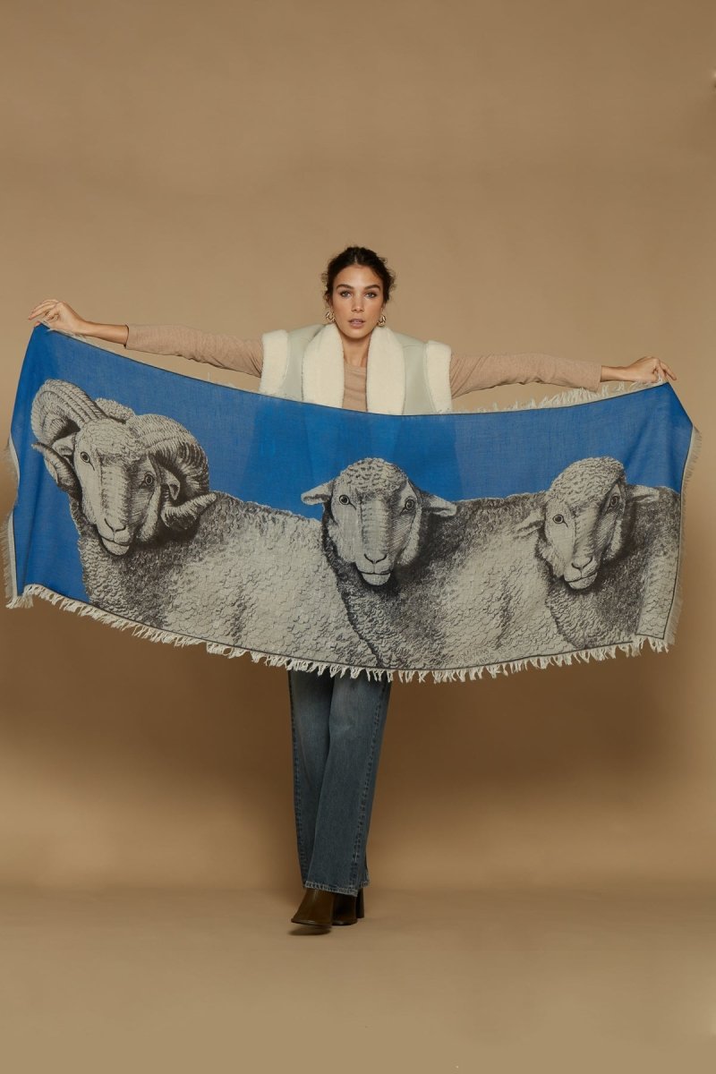 Wool Scarf - Berger - Blue - Inoui Editions Europe