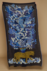 Wool Scarf - Bloom - Blue - Inoui Editions Europe