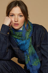 Wool Scarf - Eugène - Blue - Inoui Editions Europe