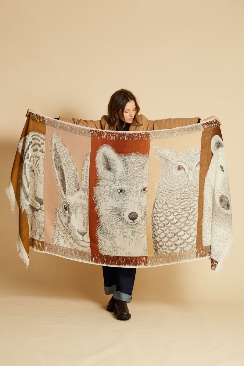 Wool Scarf - Frères - Natural - Inoui Editions