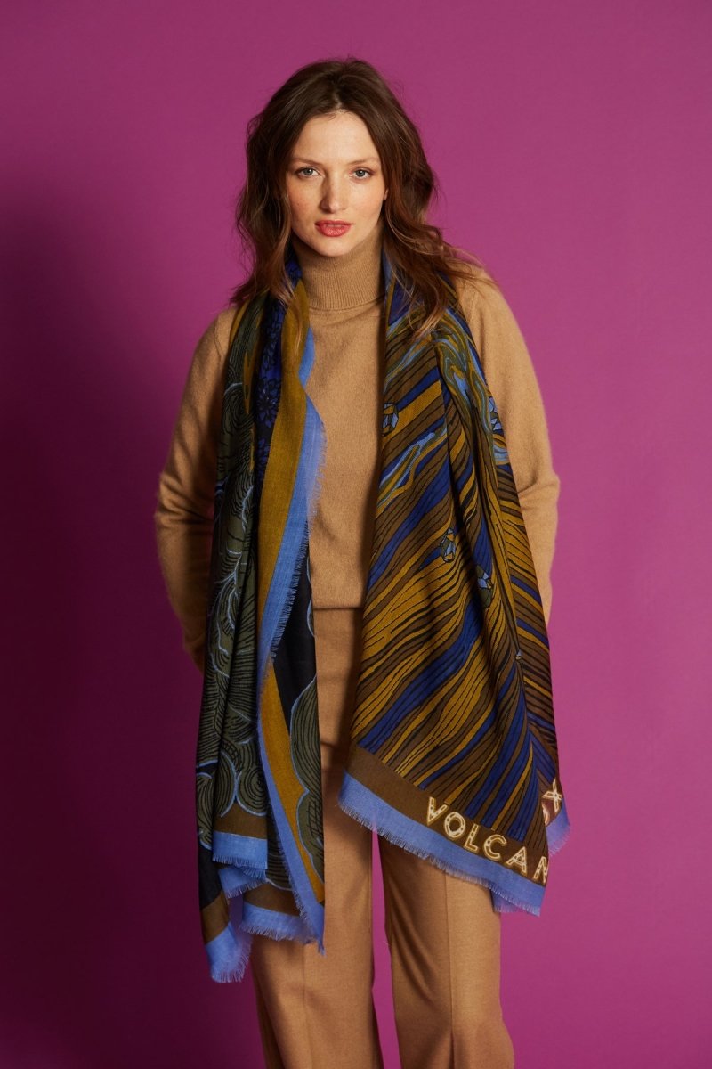 Wool Scarf - Stromboli - Blue - Inoui Editions