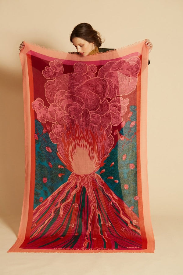 Wool Scarf - Stromboli - Pink - Inoui Editions