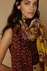 Wool, Silk and Cashmere Scarf - Jeux d'enfants - Mustard - Inoui Editions Europe