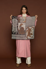 Wool Square Scarf - Mantra - Natural - Inoui Editions Europe